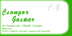 csongor gaspar business card