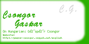 csongor gaspar business card